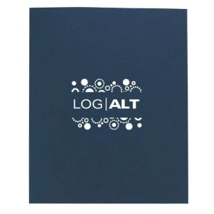 Linen Paper Folder - Blue