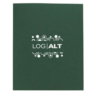 Linen Paper Folder - Green