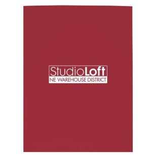 Gloss Paper Folder - Burgundy