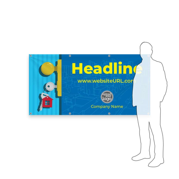 Keys to the House Vinyl Banner 3'x6' Rectangle Horizontal