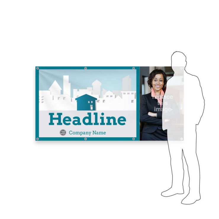Home Shopping Vinyl Banner 3'x6' Rectangle Horizontal