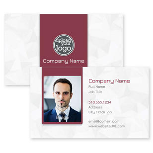 At Your Service Business Card 2x3-1/2 Rectangle Horizontal - Merlot Red