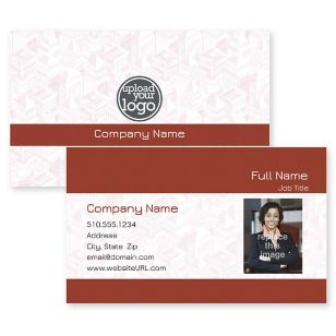 Big City Dreams Business Card 2x3-1/2 Rectangle Horizontal - Merlot Red