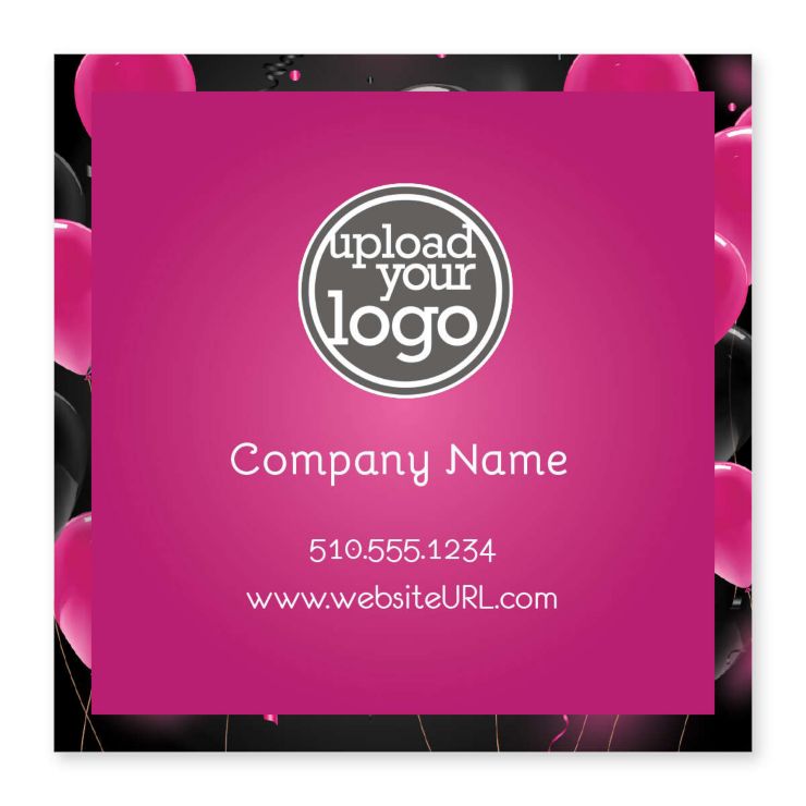 Balloons Sticker 4x4 Square - Hibiscus