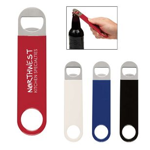 Large Vinyl-Coated Stainless Steel Bottle Opener - 