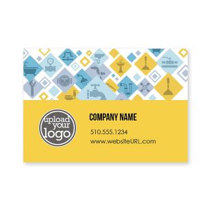 Plumber Montage Sticker 2x3 Rectangle Horizontal - Lemon Yellow