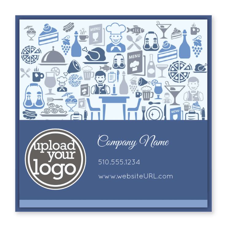 Victorian Kitchen Sticker 4x4 Square - Venice Blue