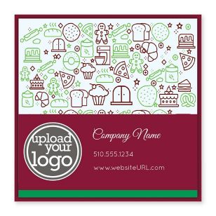Victorian Kitchen Sticker 4x4 Square - Merlot Red