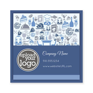 Victorian Kitchen Sticker 3x3 Square - Venice Blue