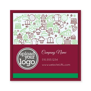 Victorian Kitchen Sticker 3x3 Square - Merlot Red