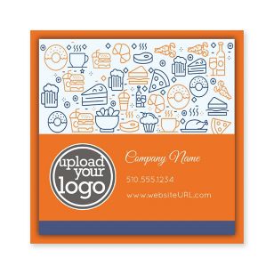 Victorian Kitchen Sticker 3x3 Square - Orange