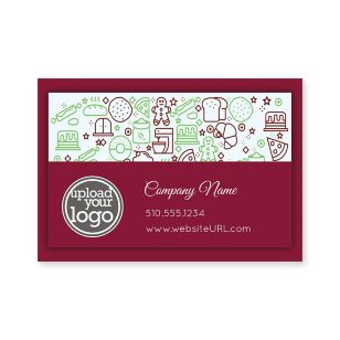 Victorian Kitchen Sticker 2x3 Rectangle Horizontal - Merlot Red