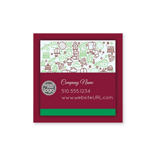 Victorian Kitchen Sticker 2x2 Square - Merlot Red