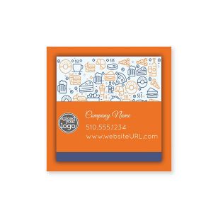 Victorian Kitchen Sticker 2x2 Square - Orange