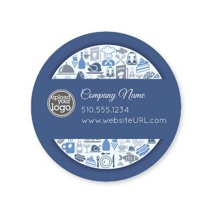 Victorian Kitchen Sticker 2x2 Circle - Venice Blue