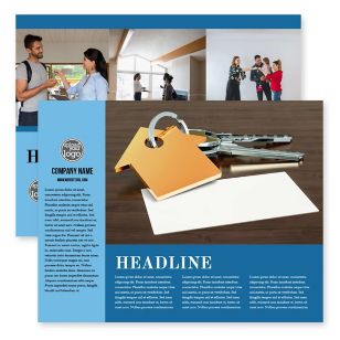 New Homeowner Premium Flyer 8-1/2"x11" Horizontal - Blue, Sky