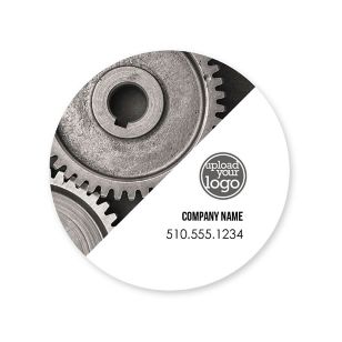 Auto Repair Sticker 2x2 Circle - Charcoal