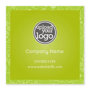 Easter Eggs Sticker 4x4 Square - Kiwi Green
