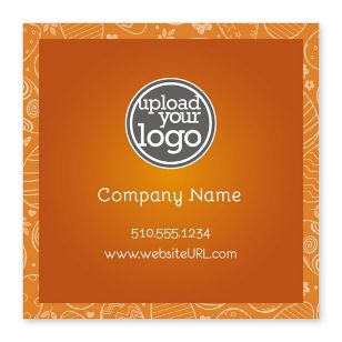 Easter Eggs Sticker 4x4 Square - Desert Orange Red