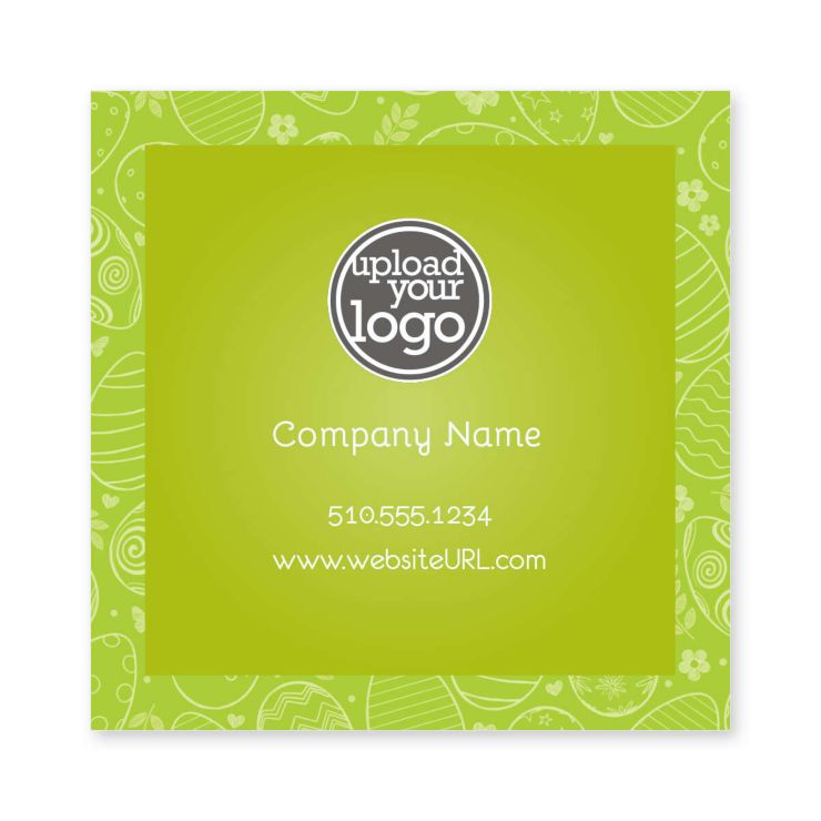 Easter Eggs Sticker 3x3 Square - Kiwi Green