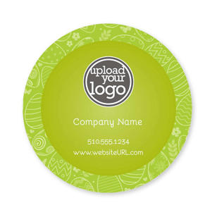 Easter Eggs Sticker 3x3 Circle - Kiwi Green