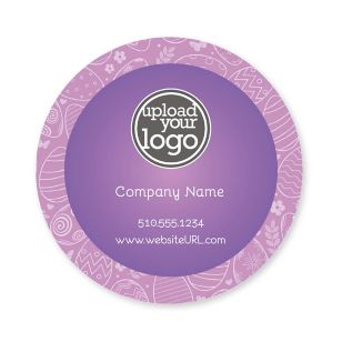 Easter Eggs Sticker 3x3 Circle - Eggplant