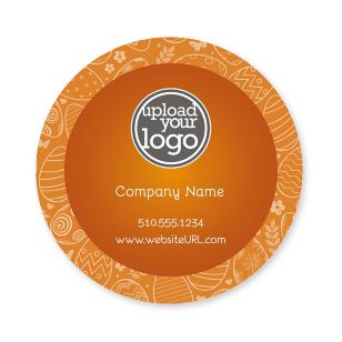 Easter Eggs Sticker 3x3 Circle - Desert Orange Red