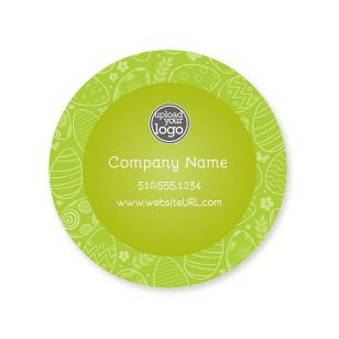 Easter Eggs Sticker 2x2 Circle - Kiwi Green