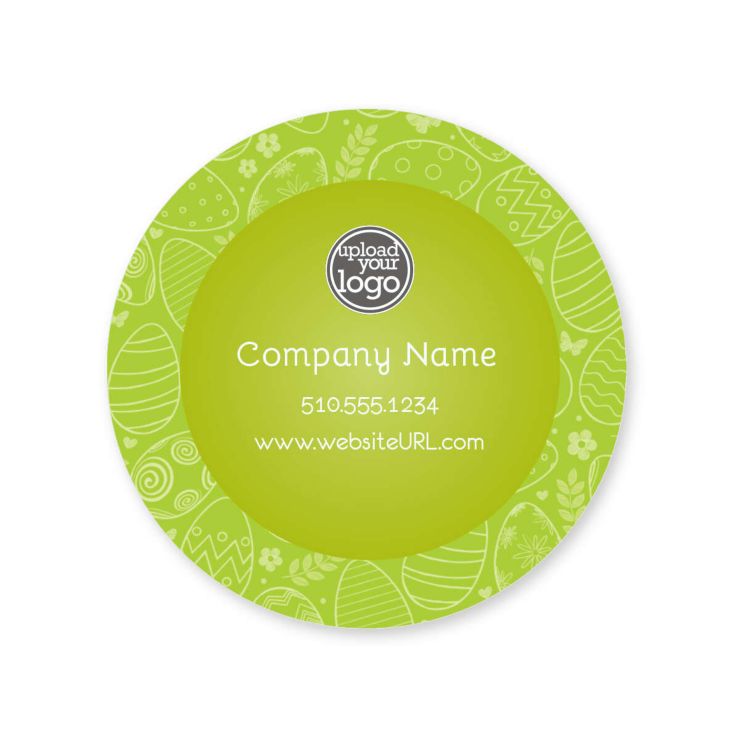 Easter Eggs Sticker 2x2 Circle - Kiwi Green