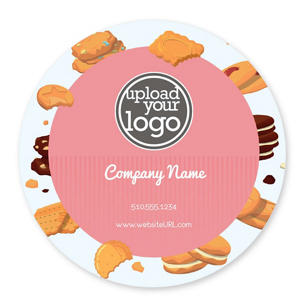Cookies Sticker 4x4 Circle - Apricot