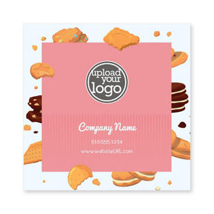 Cookies Sticker 3x3 Square - Apricot