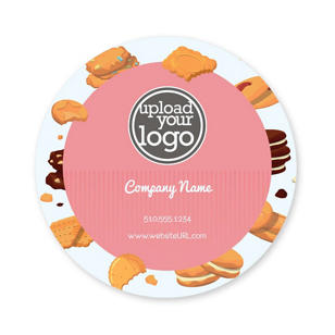 Cookies Sticker 3x3 Circle - Apricot