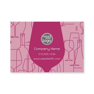 Cocktail Doodle Sticker 2x3 Rectangle Horizontal - Hibiscus