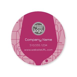 Cocktail Doodle Sticker 2x2 Circle - Hibiscus