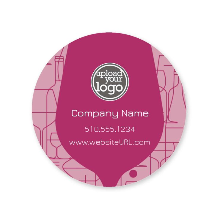 Cocktail Doodle Sticker 2x2 Circle - Hibiscus