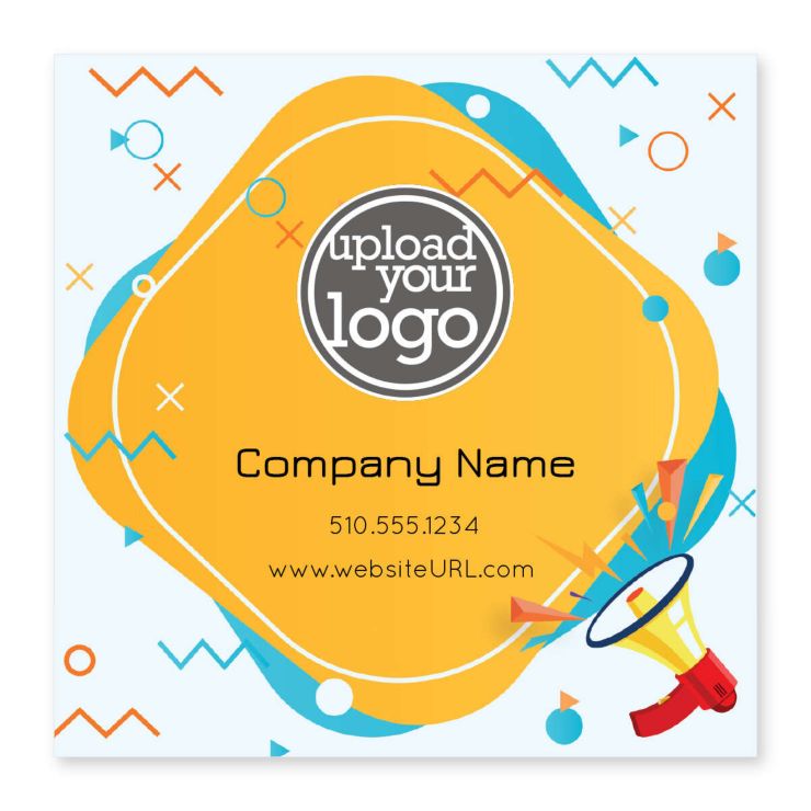 Announcement Sticker 4x4 Square - School Bus Yellow