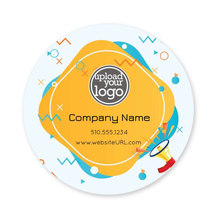 Announcement Sticker 3x3 Circle - School Bus Yellow