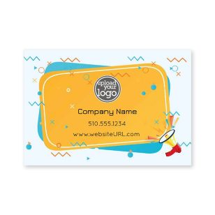 Announcement Sticker 2x3 Rectangle Horizontal - School Bus Yellow