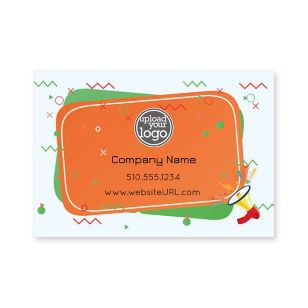 Announcement Sticker 2x3 Rectangle Horizontal - Citrus Orange