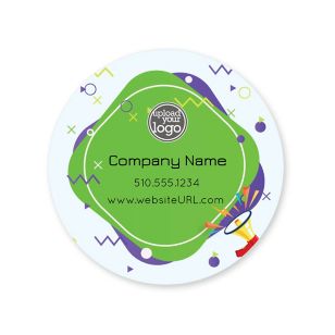 Announcement Sticker 2x2 Circle - Moss Green