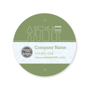 Remodelling Sticker 2x2 Circle - Moss Green