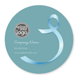 Breast Cancer Sticker 4x4 Circle - Tropical Teal