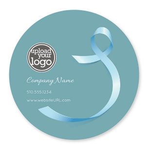 Breast Cancer Sticker 4x4 Circle - Tropical Teal