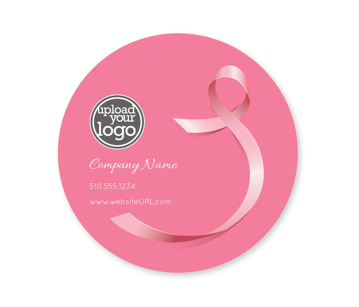 Breast Cancer Sticker 3x3 Circle