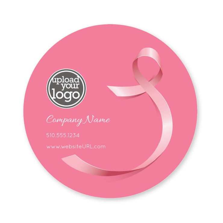 Breast Cancer Sticker 3x3 Circle