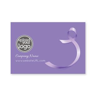 Breast Cancer Sticker 2x3 Rectangle Horizontal - Eggplant