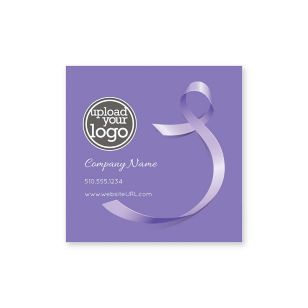 Breast Cancer Sticker 2x2 Square - Eggplant