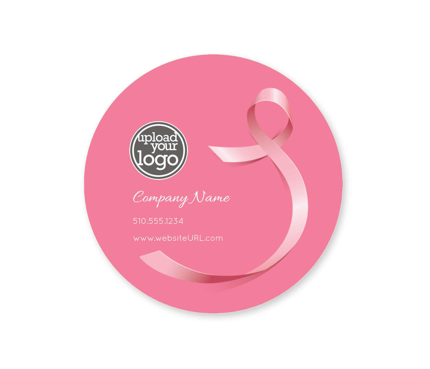 Breast Cancer Sticker 2x2 Circle