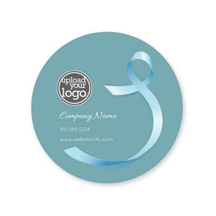 Breast Cancer Sticker 2x2 Circle - Tropical Teal