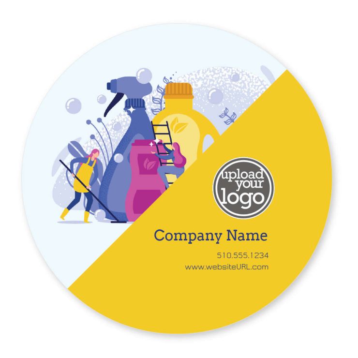 Cleaning Kit Sticker 4x4 Circle